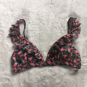Floral Bikini Top Size small